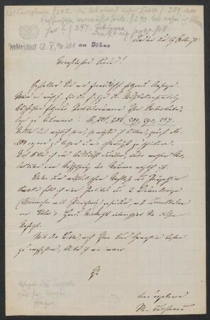 Brief an Friedrich Wilhelm Jähns : 17.10.1871