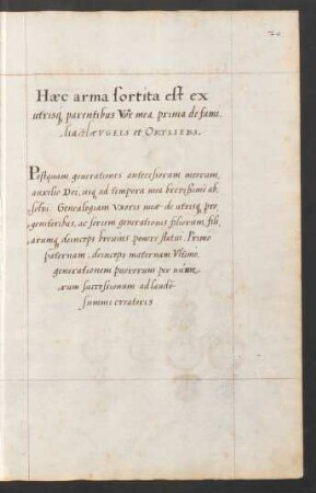 Vorfahren der Anna Heugel (1. Ehefrau von Hartmann Schedel), lat.