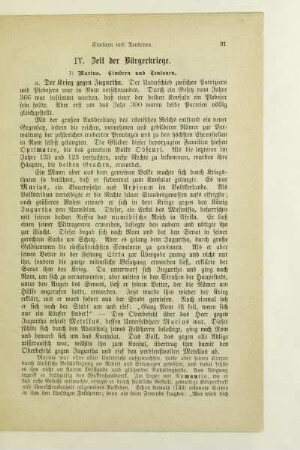 IX. Zeit der Bürgerkriege