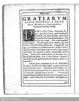 Gratiarum actio recitata a Friderico Heupelio