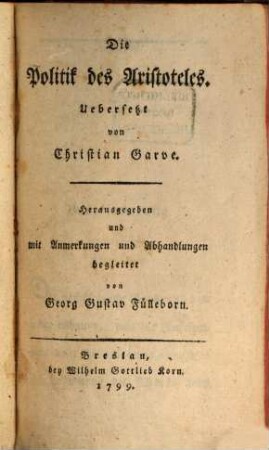 Die Politik des Aristoteles, [1]