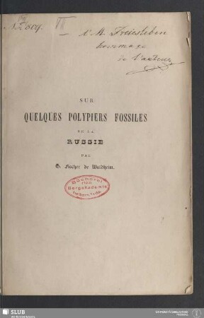 Sur Quelques Polypiers Fossiles De La Russie
