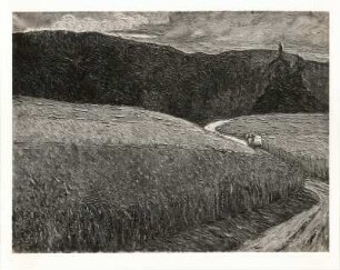 Landschaft mit Kornfeld : Landschaft mit Kornfeld. Gemälde (vor 1944; W. Kandinsky)