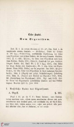 Erstes Kapitel. Vom Eigenthum