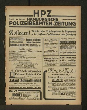 Nr. 18 * 21. Jahrg. 15. Septbr. 1931