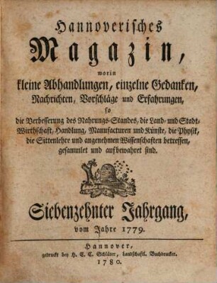 Hannoverisches Magazin. 17. 1779