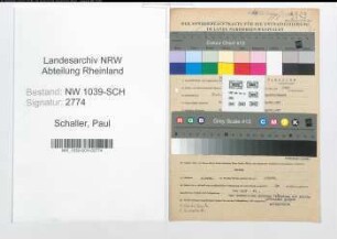 Entnazifizierung Paul Schaller , geb. 27.06.1907 (Polizeibeamter)