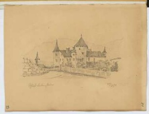 Ansitz Klebenstein, Bozen-St. Anton: Außenansicht (aus: Skizzen- und Fotoalbum 13)