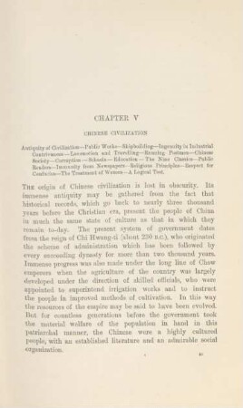 Chapter V. Chinese civilization