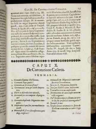 Caput X. De Coronatione Cæsareæ.