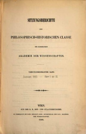 Sitzungsberichte. 34. 1860