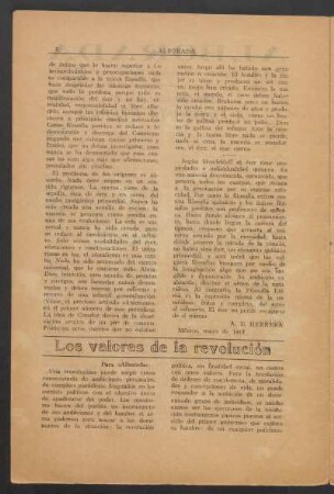Los valores de la revolución