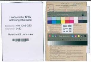 Entnazifizierung Johannes Hufschmidt , geb. 03.05.1903 (Lehrer)