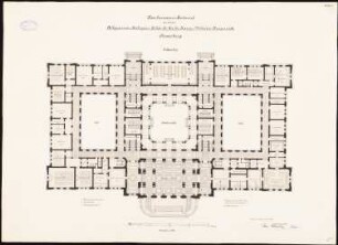 Kollegiengebäude der Kaiser-Wilhelm-Universität Straßburg Wettbewerb: Grundriss Erdgeschoss 1:200