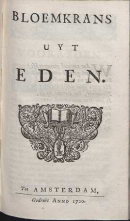 Bloemkrans uyt Eden