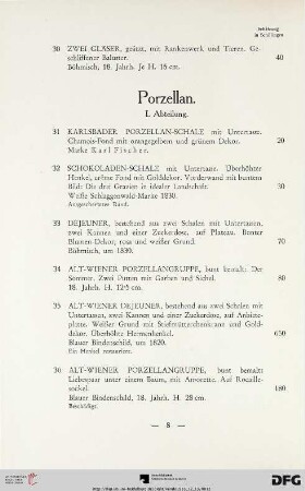 Porzellan (Nr. 31-44)