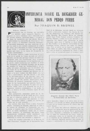 Conferencia sobre el Brigadier General Don Pedro Ferré