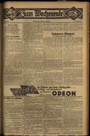 Zweite Ausgabe vom Sonntag, den 18. Dezember 1932.
