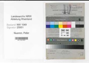 Entnazifizierung Peter Nuemm , geb. 21.12.1911 ()