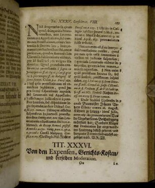 Tit. XXXVI. Von den Expensen, Gerichts-Kosten/ und derselben Moderation. [...]
