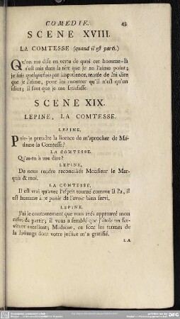 Scene XIX. Lepine, La Comtesse