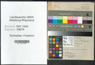 Entnazifizierung Friedrich Schneider , geb. 08.02.1898 ()