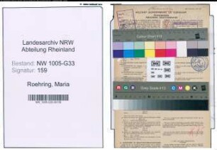 Entnazifizierung Maria Roehring , geb. 15.10.1912 ()
