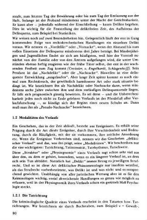 1.2 Modalitäten des Verlaufs