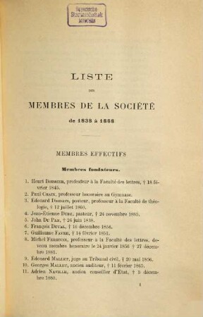 Mémorial des cinquante premières années de la Société d'Histoire et d'Archéologie de Genève : 1838 - 1888