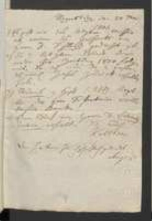 Brief von Johann Jacob Kohlhaas an Heinrich Meyer