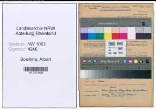 Entnazifizierung Albert Boehme , geb. 20.04.1909 (Textilmeister)
