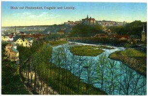 Leisnig. Blick auf Fischendorf, Tragnitz und Leisnig