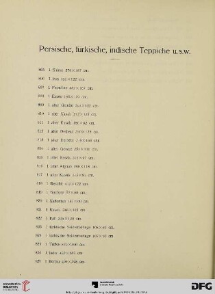 Persische, türkische, indische Teppiche (Nr. 805-851)