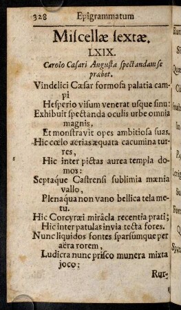 328-338, Miscellae sextae.