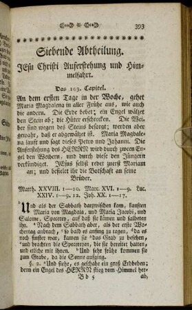Siebende Abtheilung. Jesu Christi Auferstehung und Himmelfahrt.