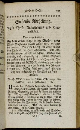 Siebende Abtheilung. Jesu Christi Auferstehung und Himmelfahrt.