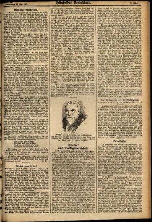 Zweite Ausgabe vom Donnerstag, den 26. Mai 1927.