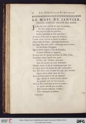 Le mois de janvier