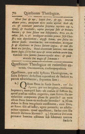 70-74, Quaestiones Theologicae ex rationibus ...