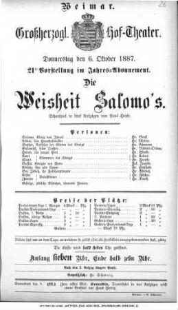 Die Weisheit Salomo's