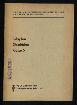 1977: Klasse 5