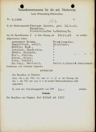 Specht, Therese