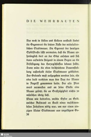 Die Wehrbauten