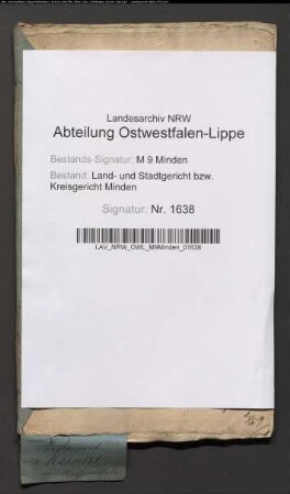 Sonstige: Meinert, Johann Heinrich: