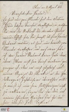 Brief von Joseph von Hammer-Purgstall an Friedrich Creuzer