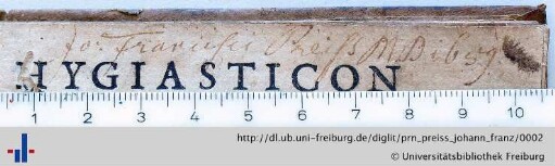 Autogramm (Aus: UB Freiburg, T 5071)