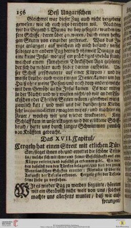 Das XVII. Capitul