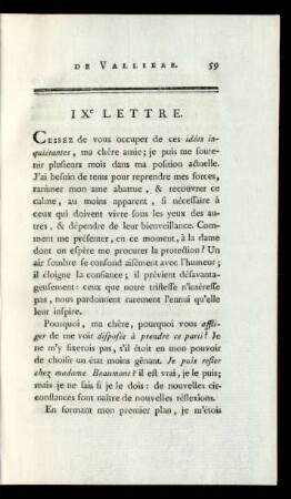 IXe Lettre.