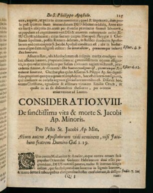 125-130, Consideratio XVIII.