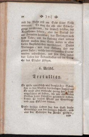 6. Artikel. Tertullian.